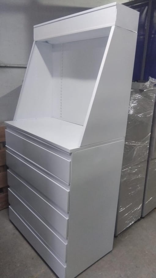 Torre-Gavetera-Metálica-para-Droguería-en-Colombia-Muebles-para-Farmacia
