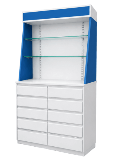 torre-gavetera-muebles-para-drogueria-vitrinas-farmacia-cajoneros-medicamentos